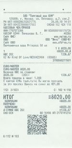 Кассовые чеки с подтверждением в Ухте